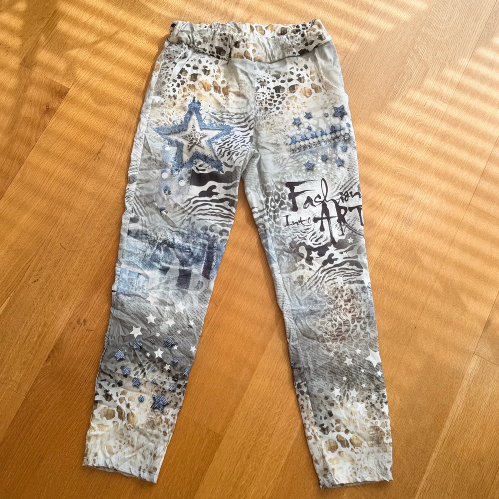 Boutique Artistic Patterned Pants - image 1